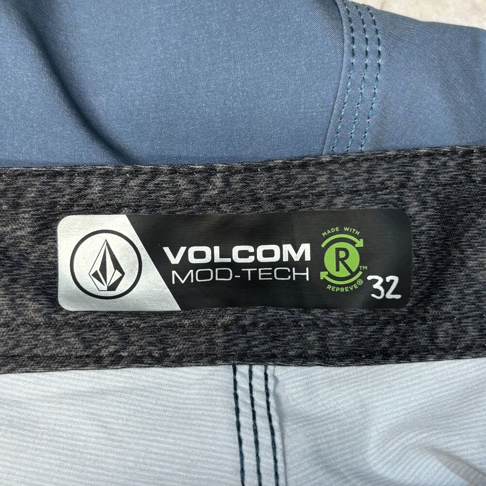 NWT Volcom Mod Tech Men Swim Shorts Trunks Size 32 Blue D114 -10 - Picture 12 of 16